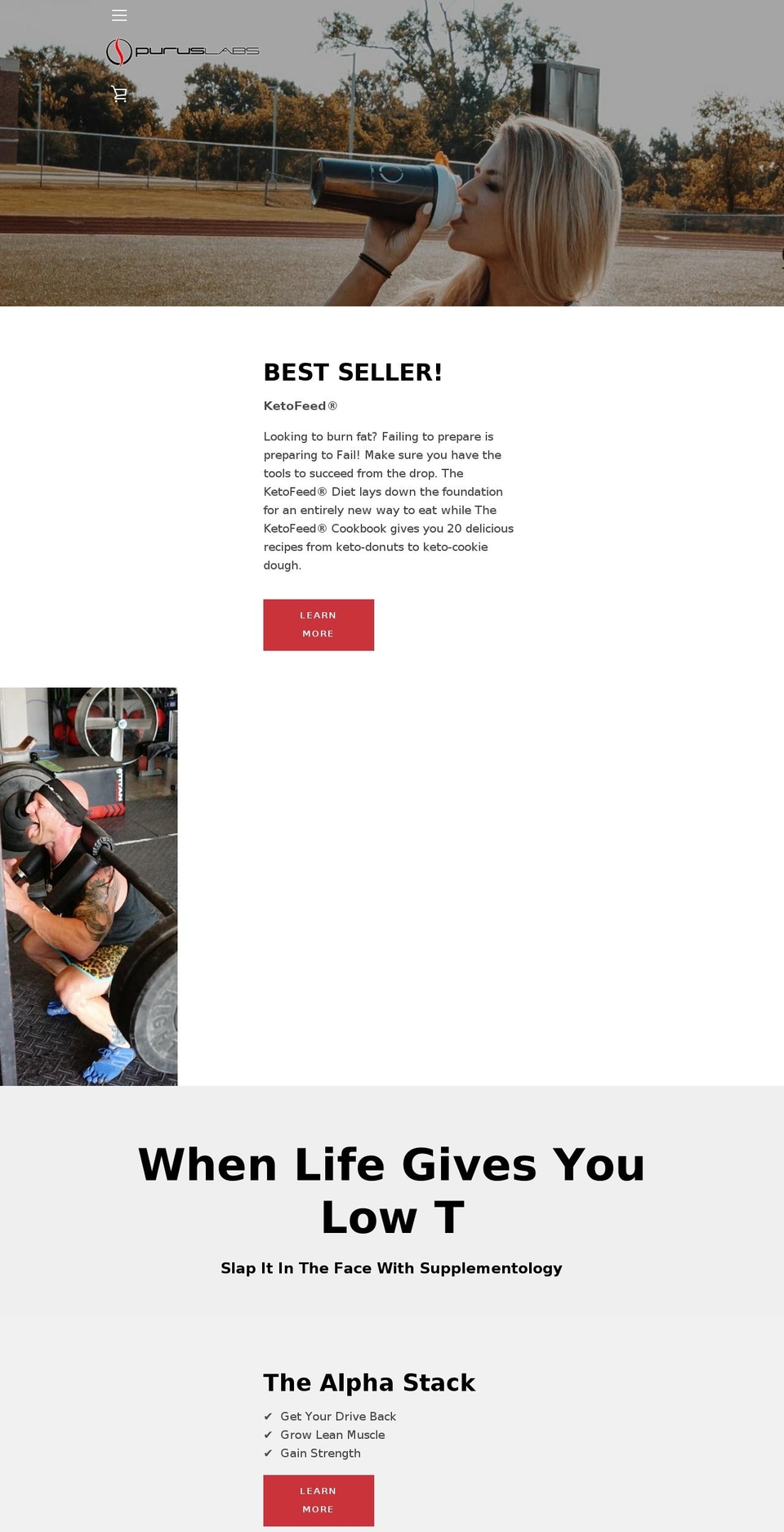 puruslabs.com shopify website screenshot