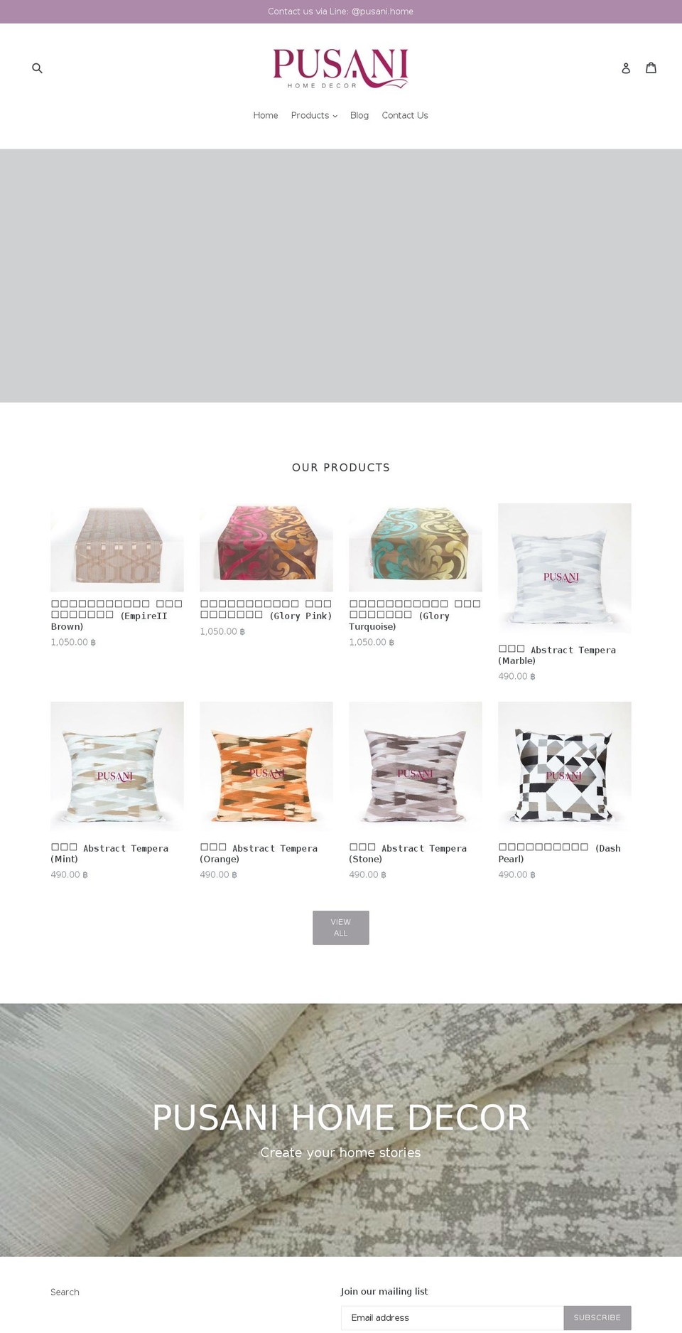 pusani.com — Shopify storefront screenshot
