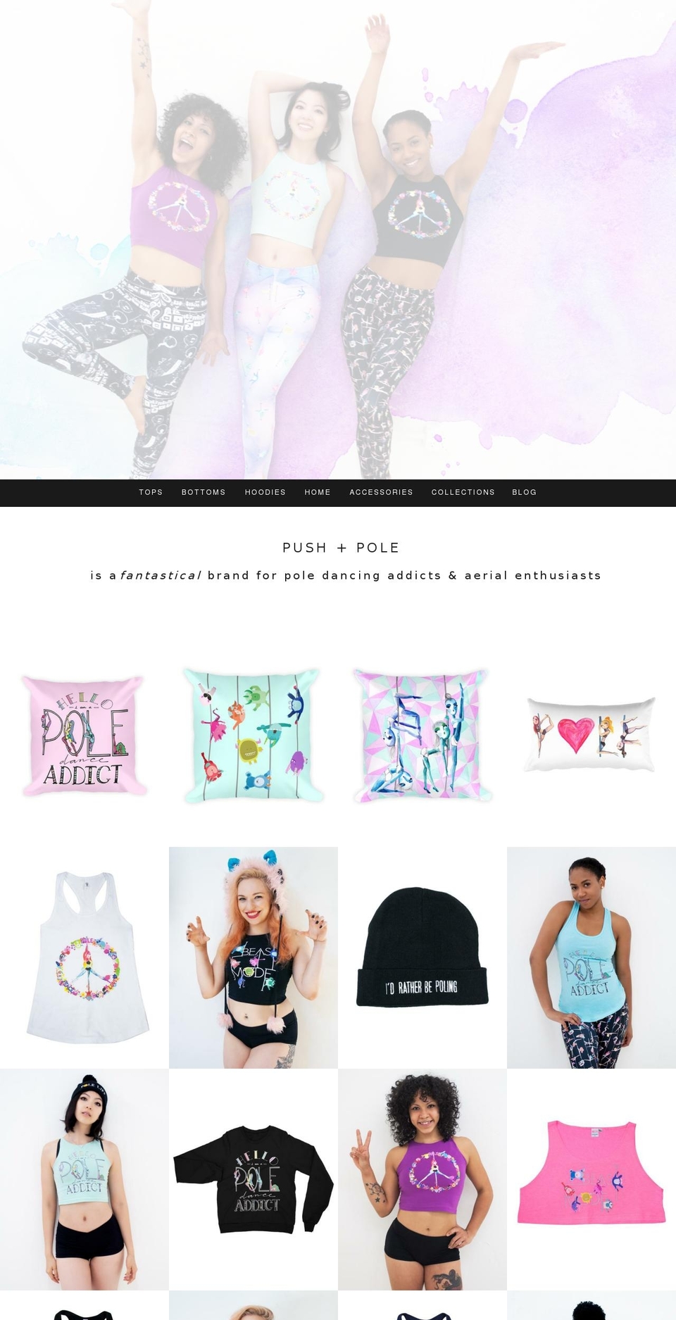 pushandpole.com shopify website screenshot