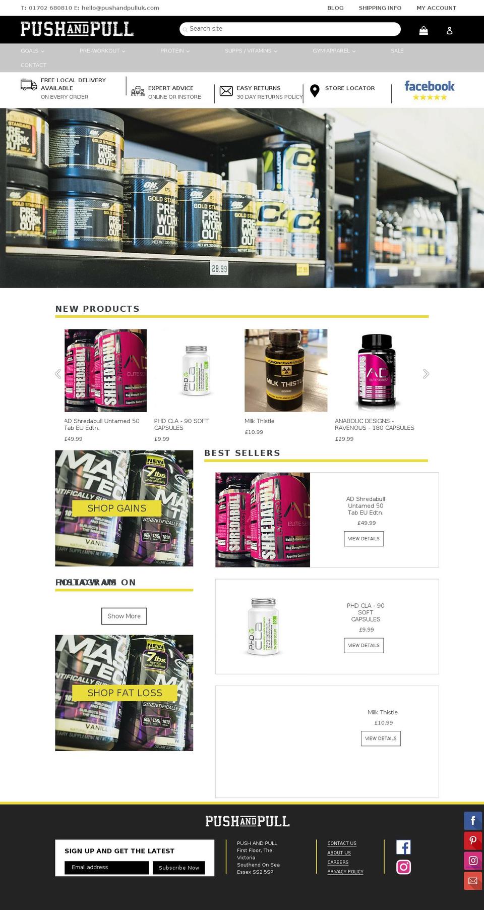 pushandpulluk.com shopify website screenshot