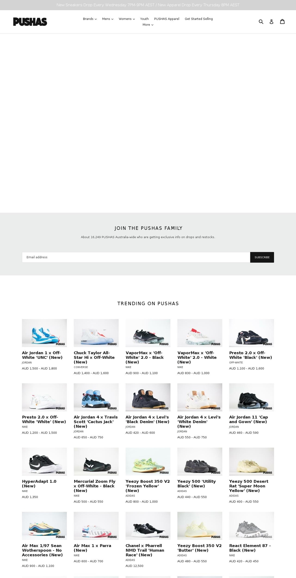 pushas.com — Shopify storefront screenshot