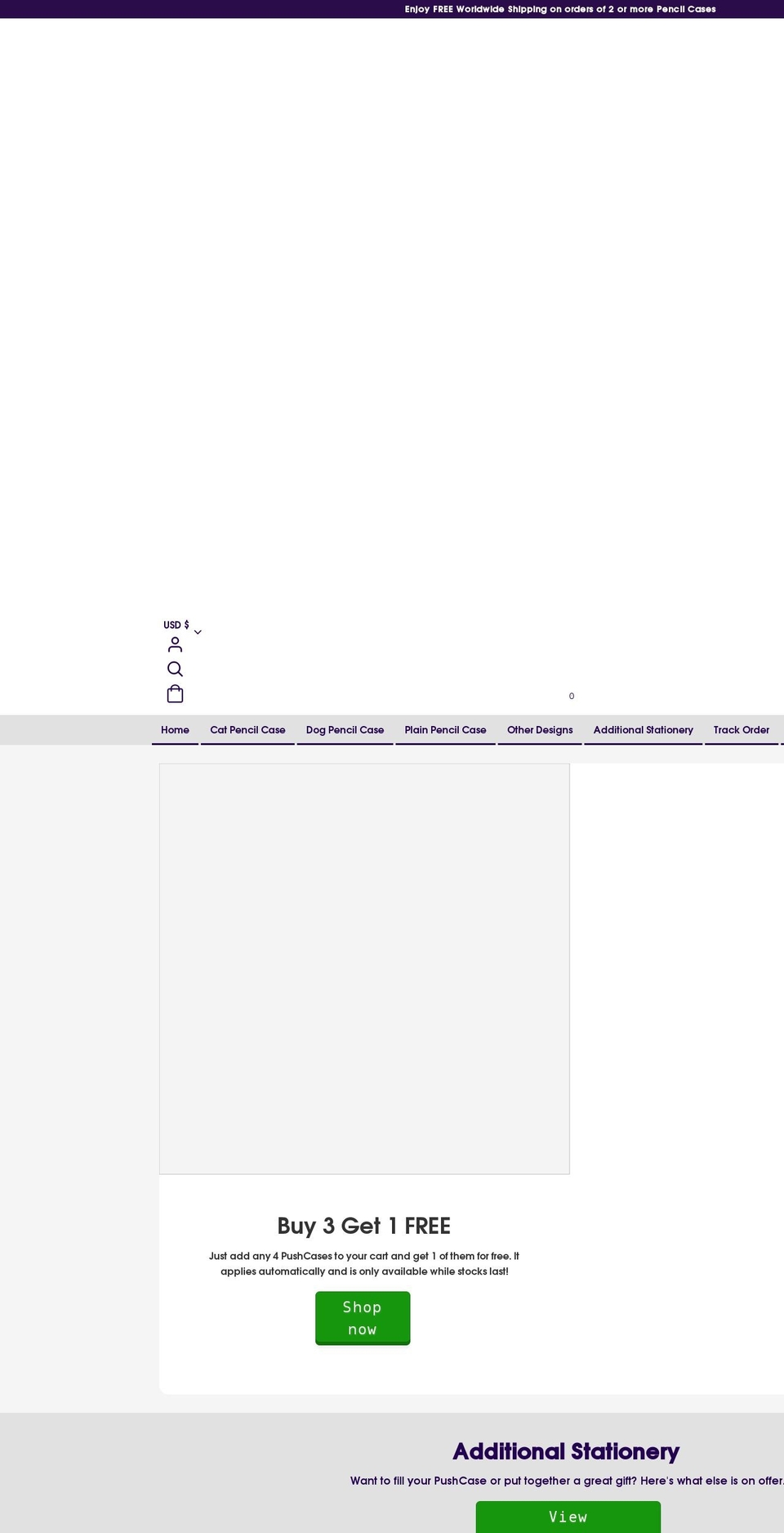 pushcases.com shopify website screenshot