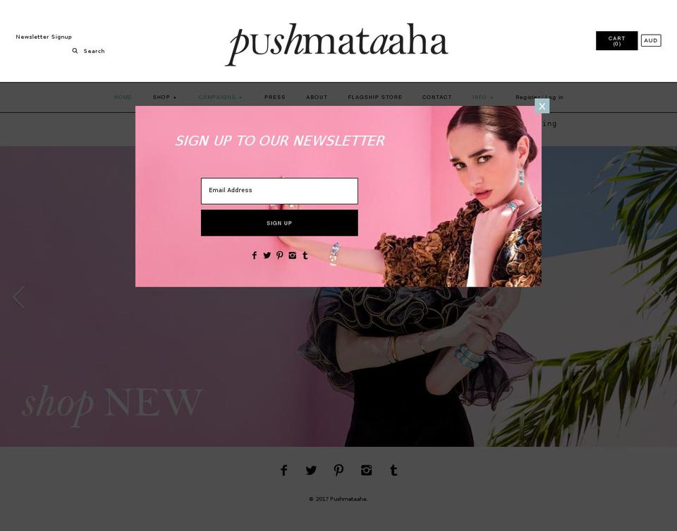 pushmataaha.com shopify website screenshot