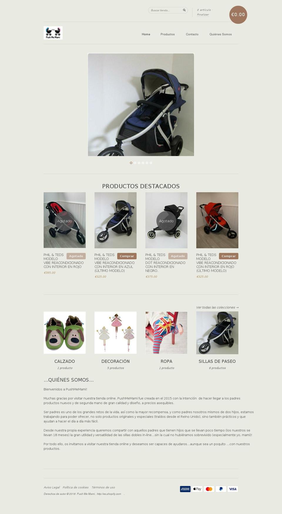 pushmemami.com shopify website screenshot