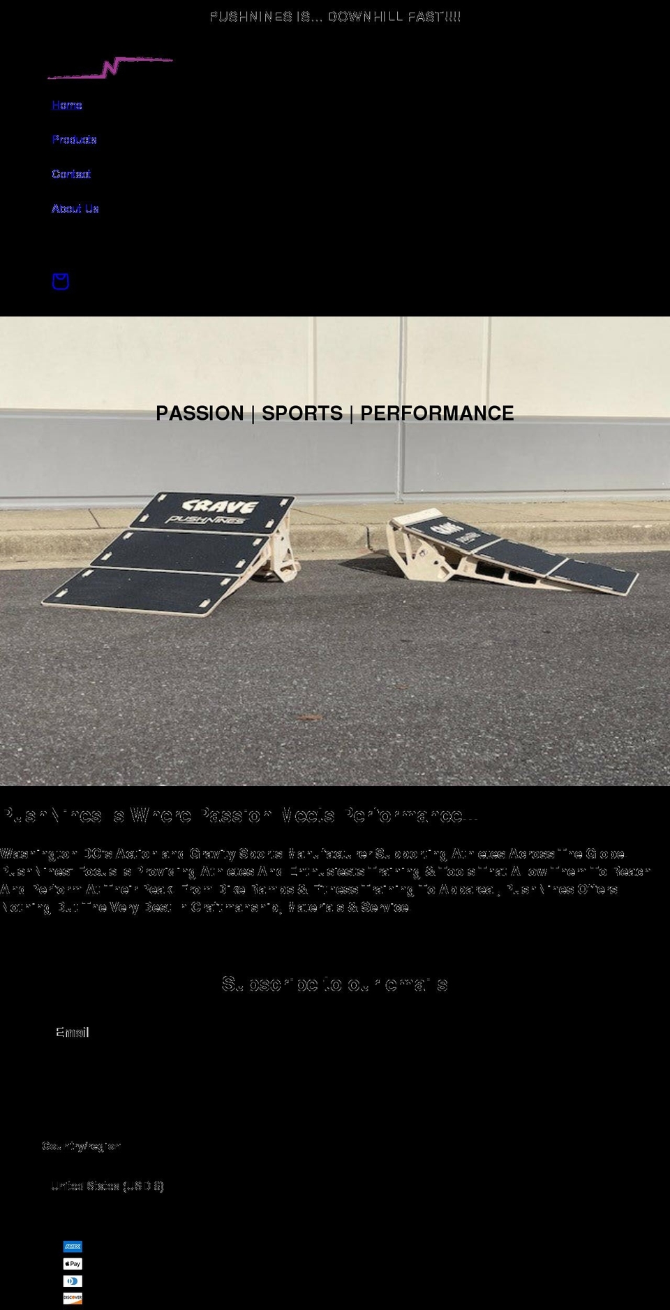 pushnines.com shopify website screenshot