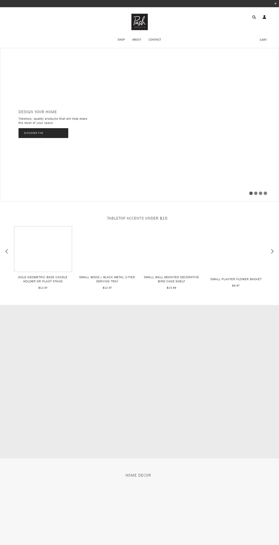 pushproducts.com — Shopify storefront screenshot
