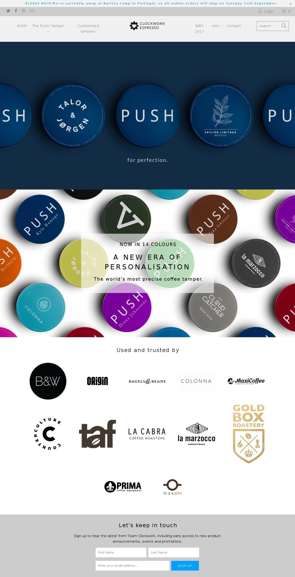 pushtamper.com — Shopify storefront screenshot