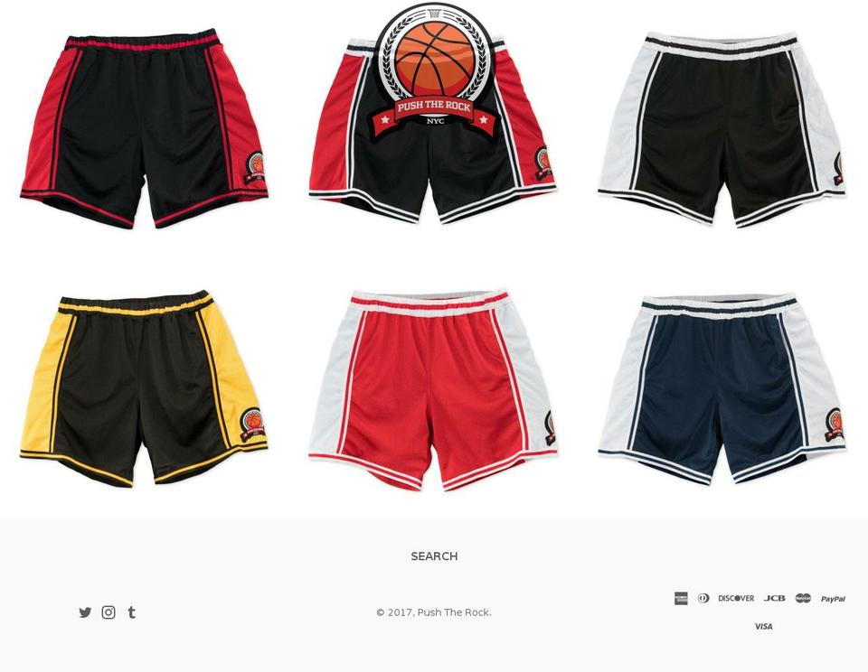 pushtherocknyc.com shopify website screenshot