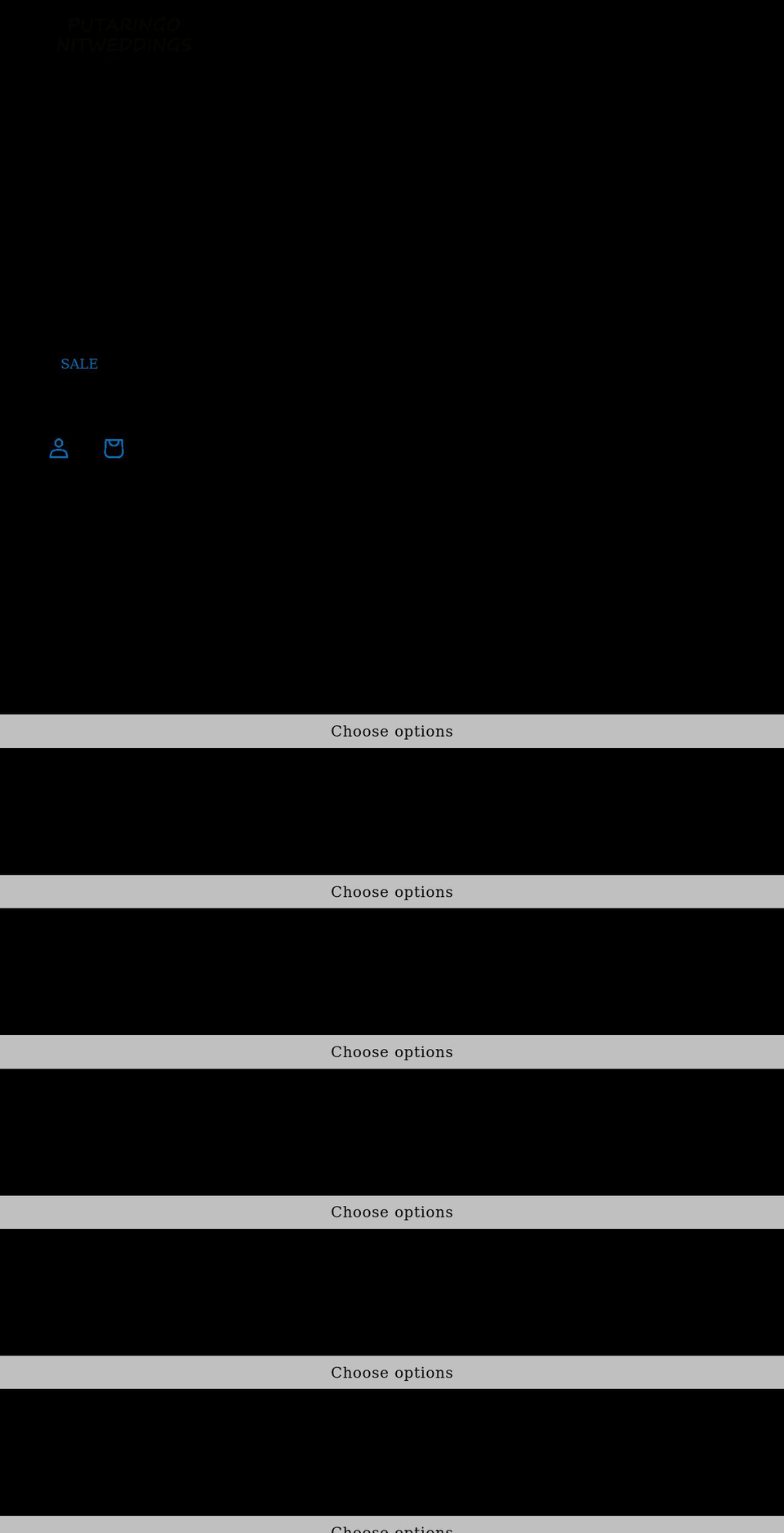 putaringonitweddings.com shopify website screenshot