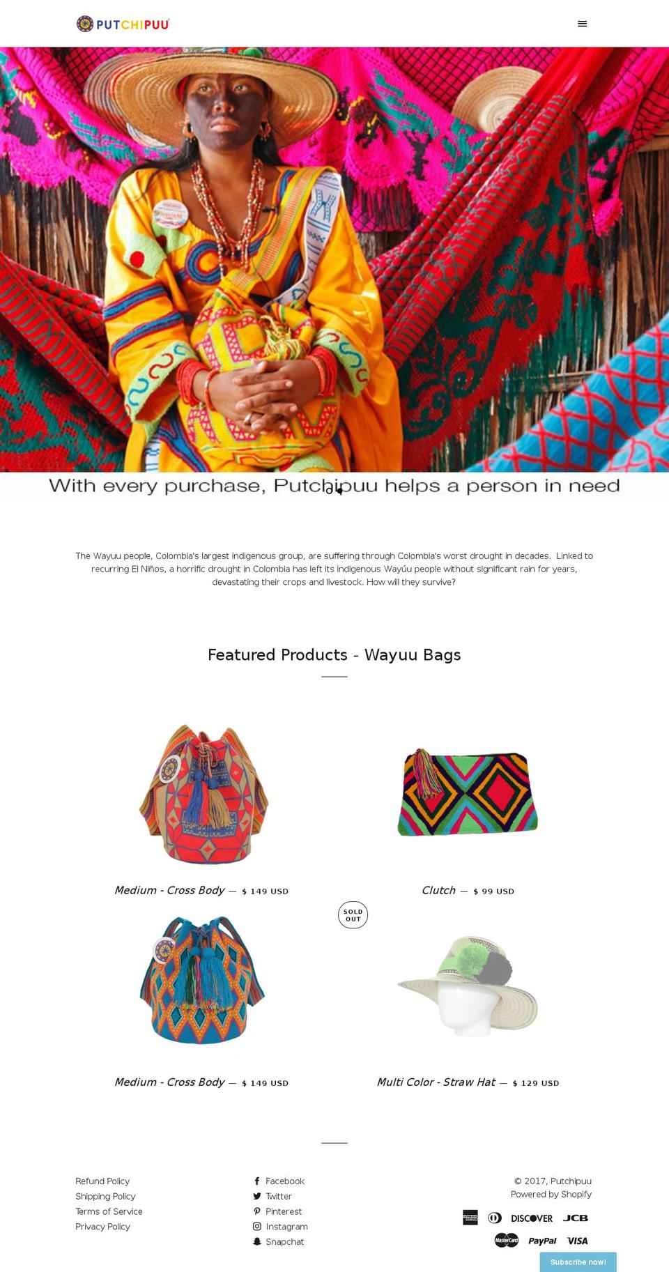 putchipuu.com shopify website screenshot