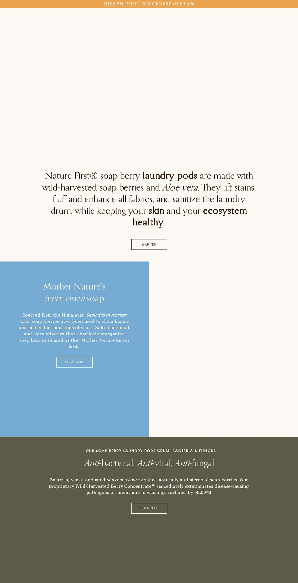putnaturefirst.com shopify website screenshot