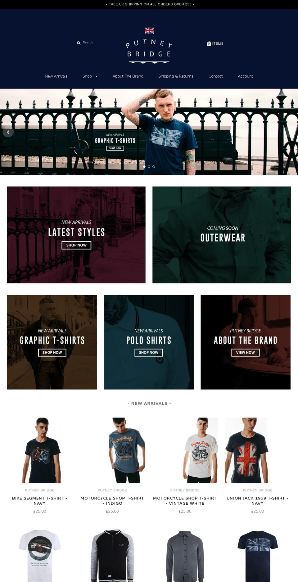 putneybridgelondon.com — Shopify storefront screenshot