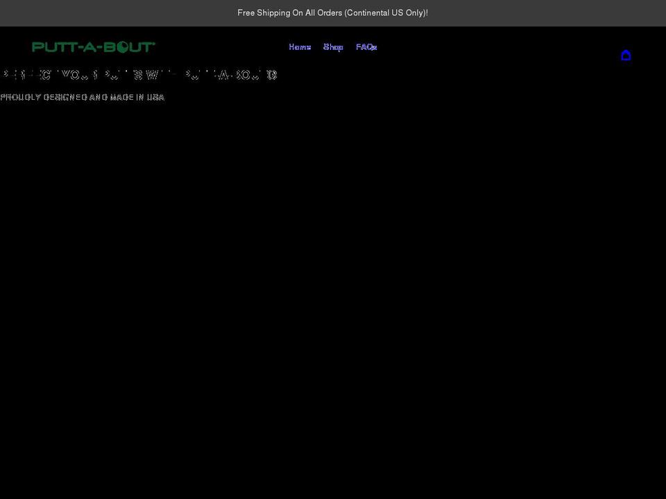 putt-a-bout.com shopify website screenshot