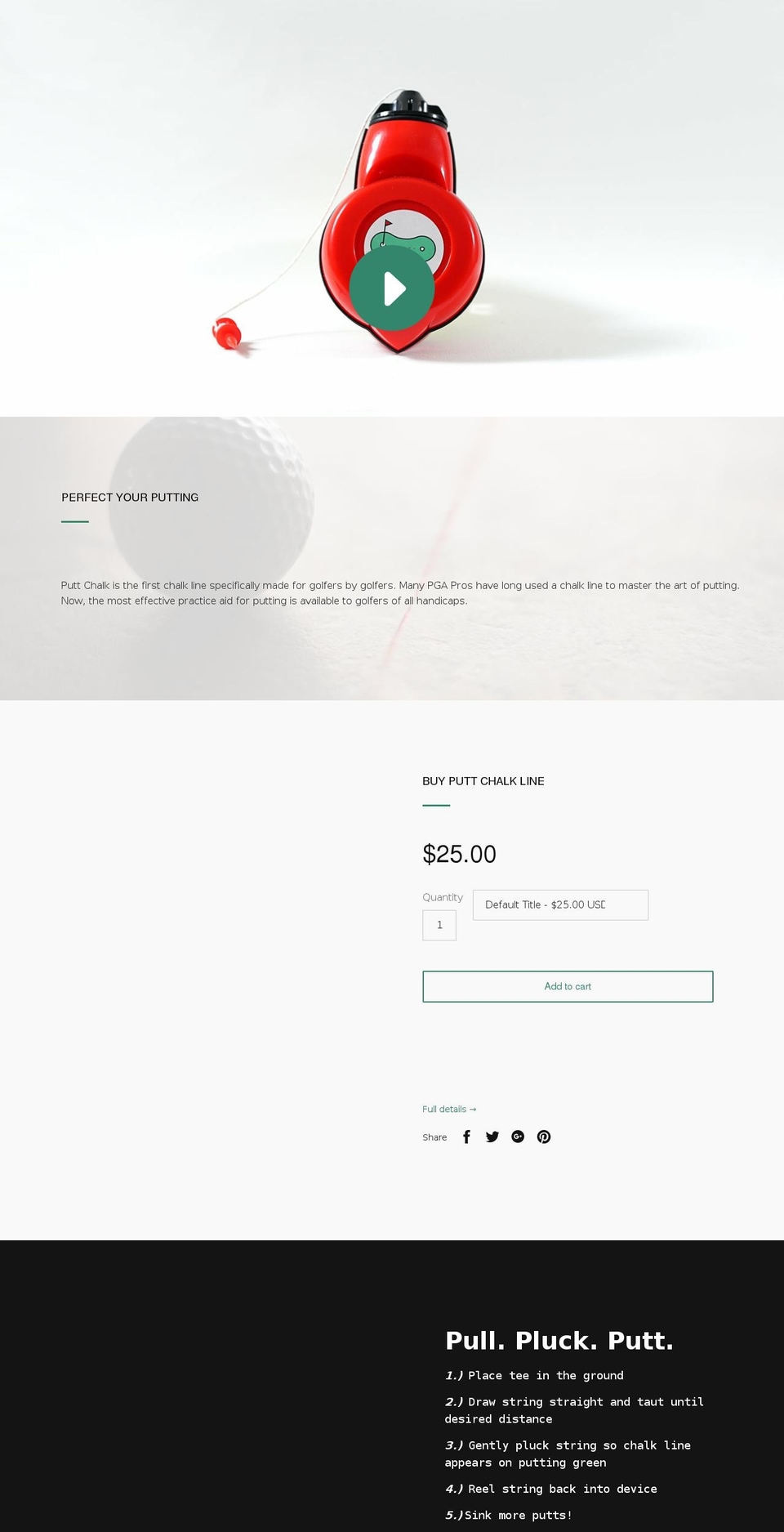 puttchalk.com shopify website screenshot