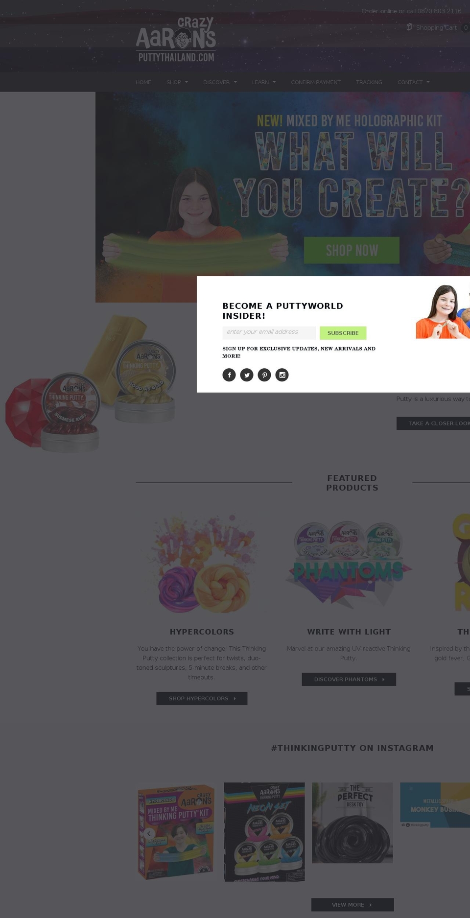 puttythailand.com shopify website screenshot