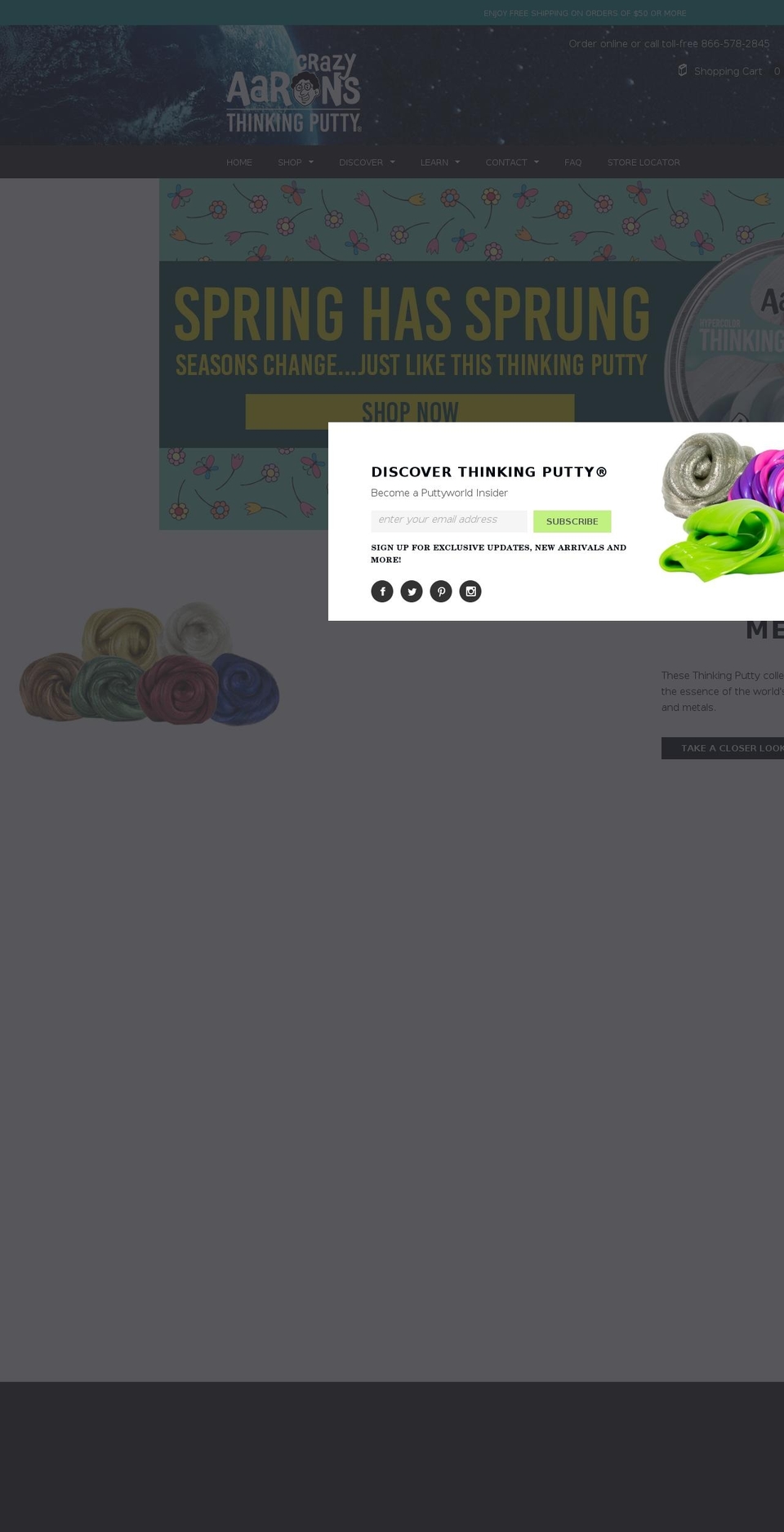 puttyworld.biz shopify website screenshot