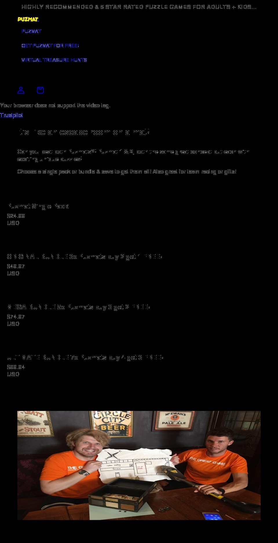 puzmat.com shopify website screenshot