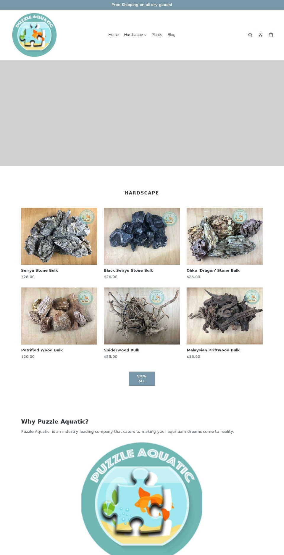 puzzleaquatic.com shopify website screenshot
