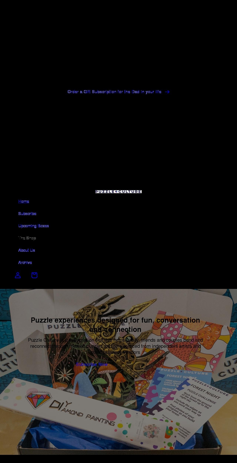 puzzleculturebox.com shopify website screenshot