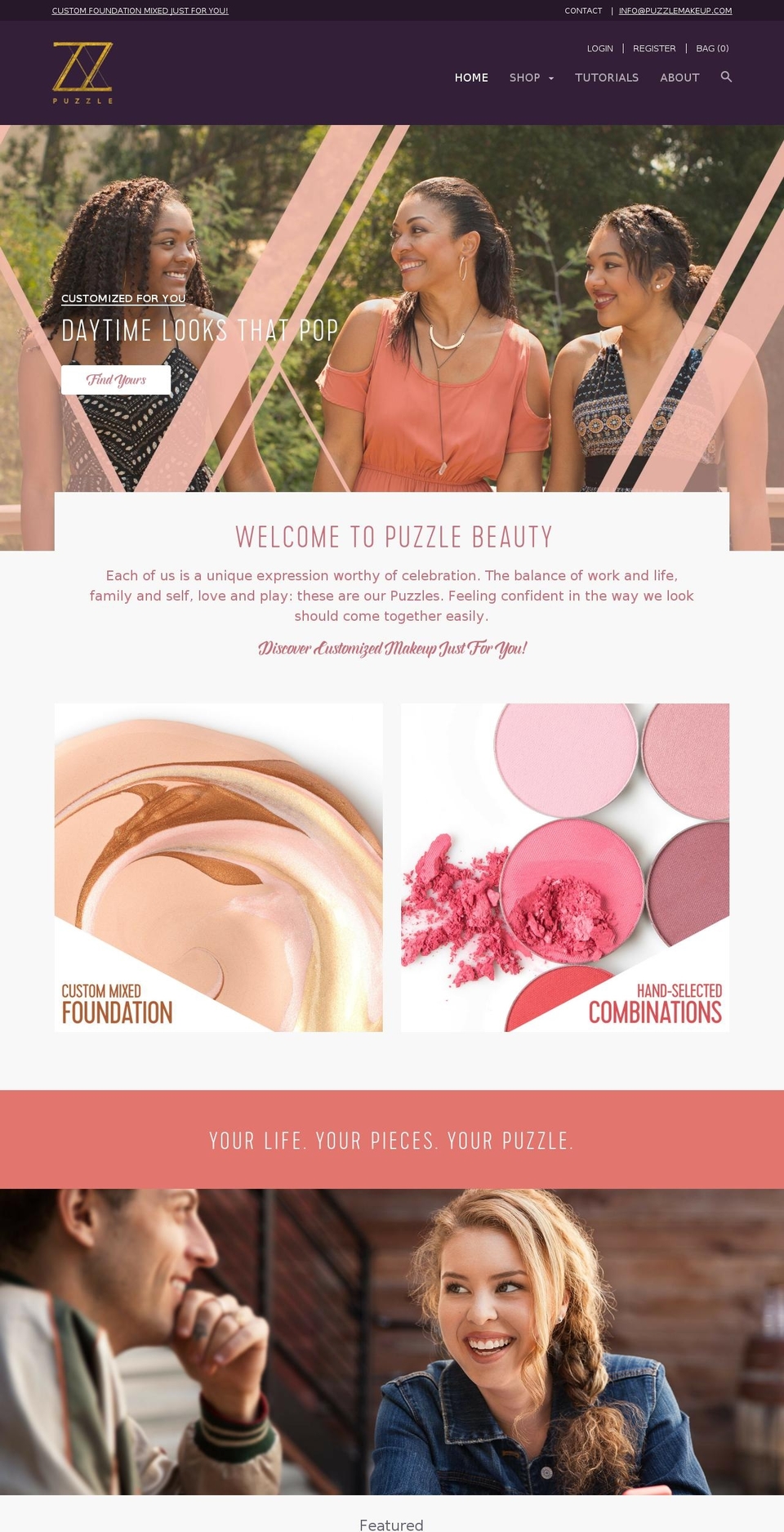 puzzlemakeup.com shopify website screenshot