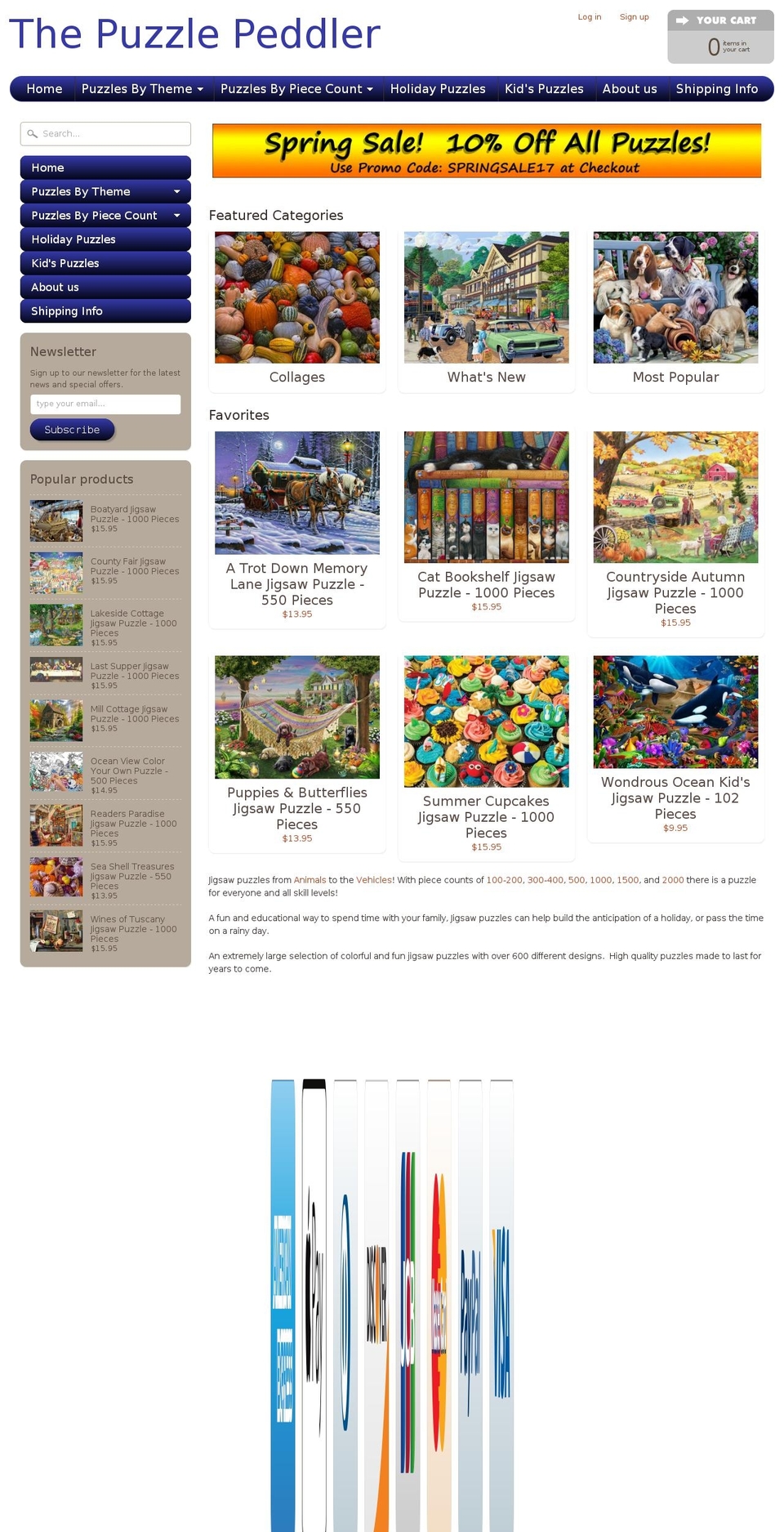 puzzlepeddler.net shopify website screenshot