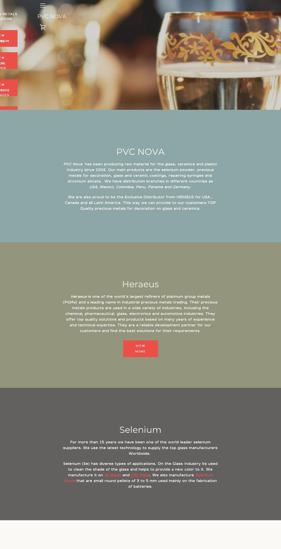 pvcnova.com shopify website screenshot