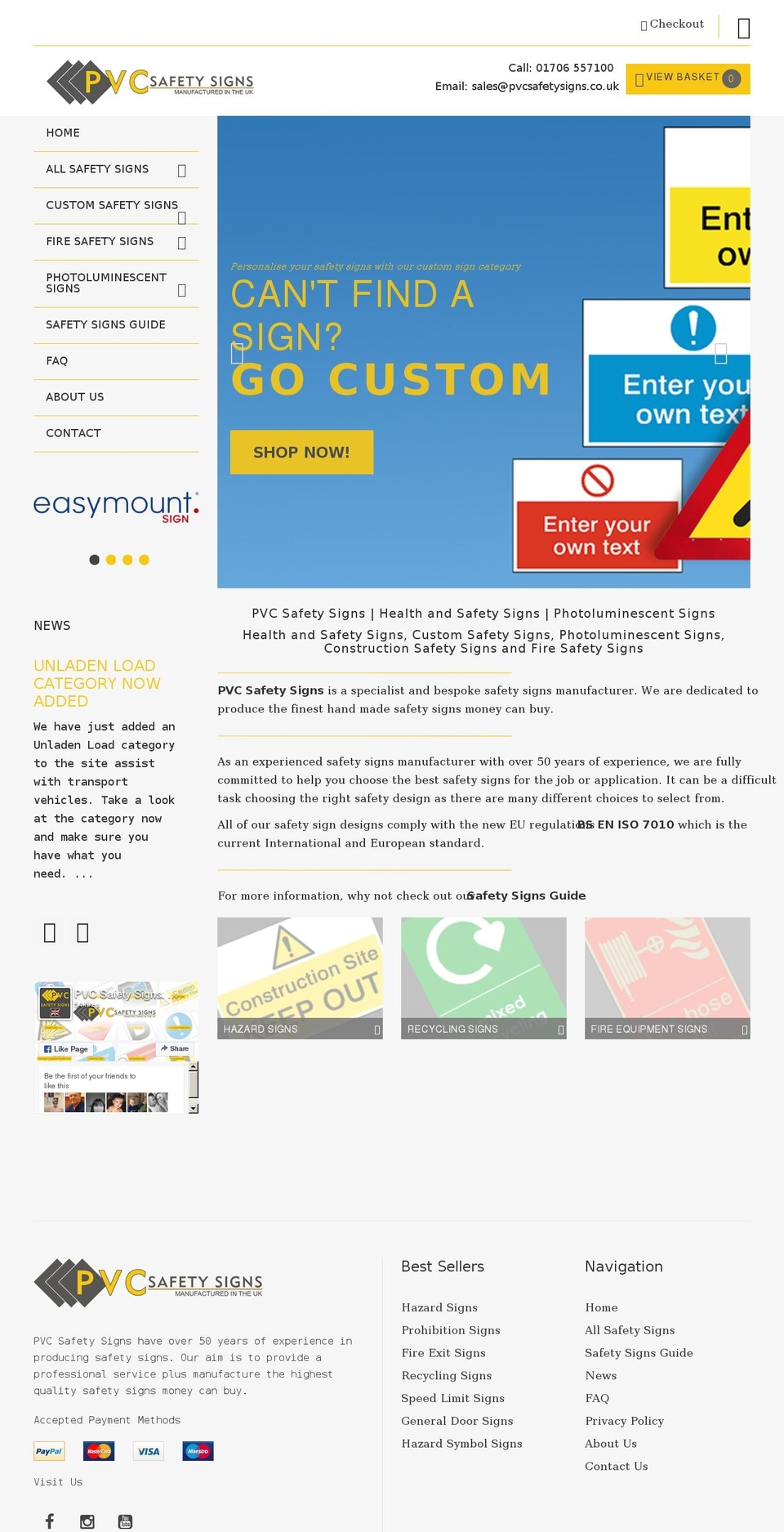 sl-theme Shopify theme site example pvcsafetysigns.co.uk