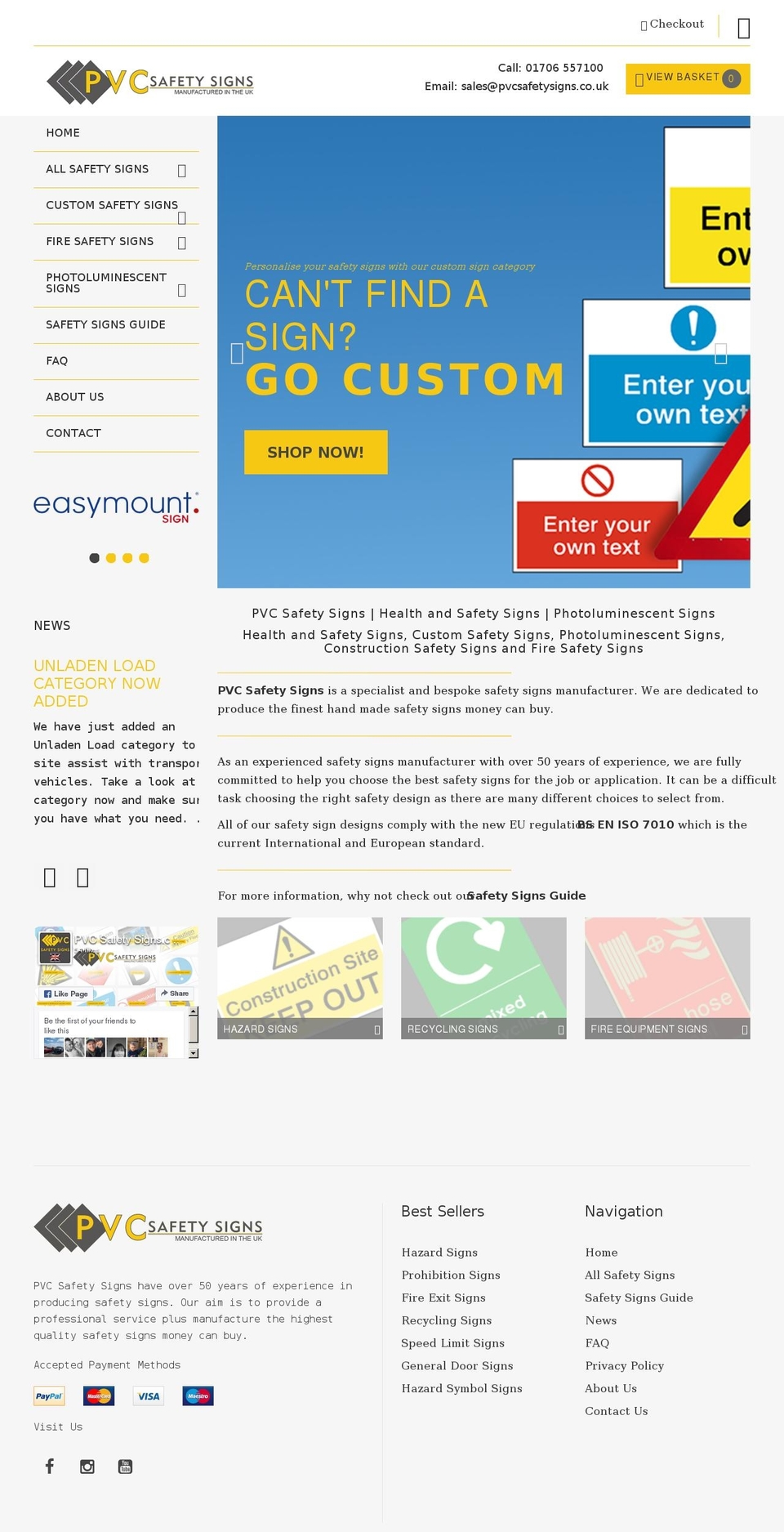 sl-theme Shopify theme site example pvcsafetysigns.myshopify.com