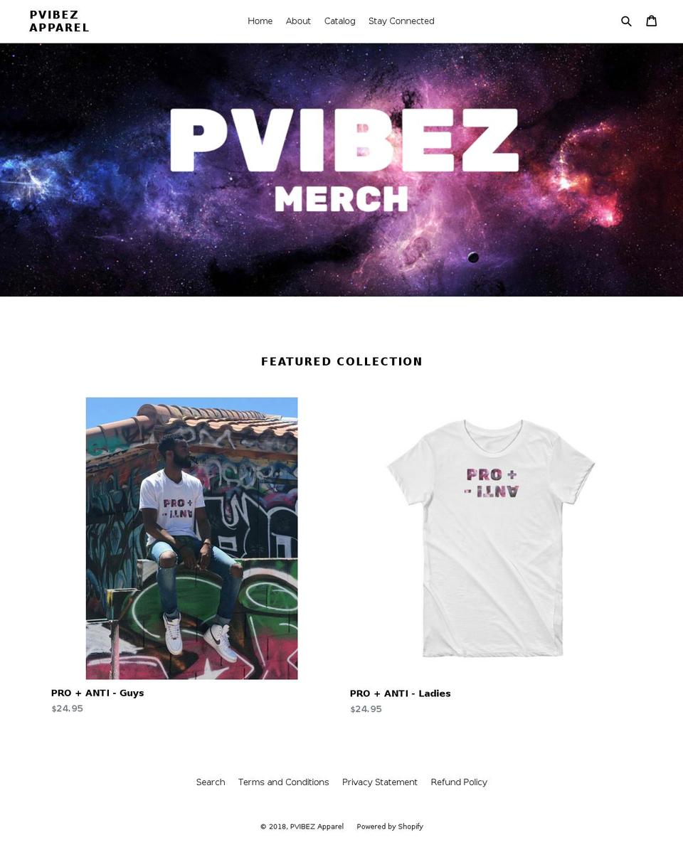 pvibez.com — Shopify storefront screenshot