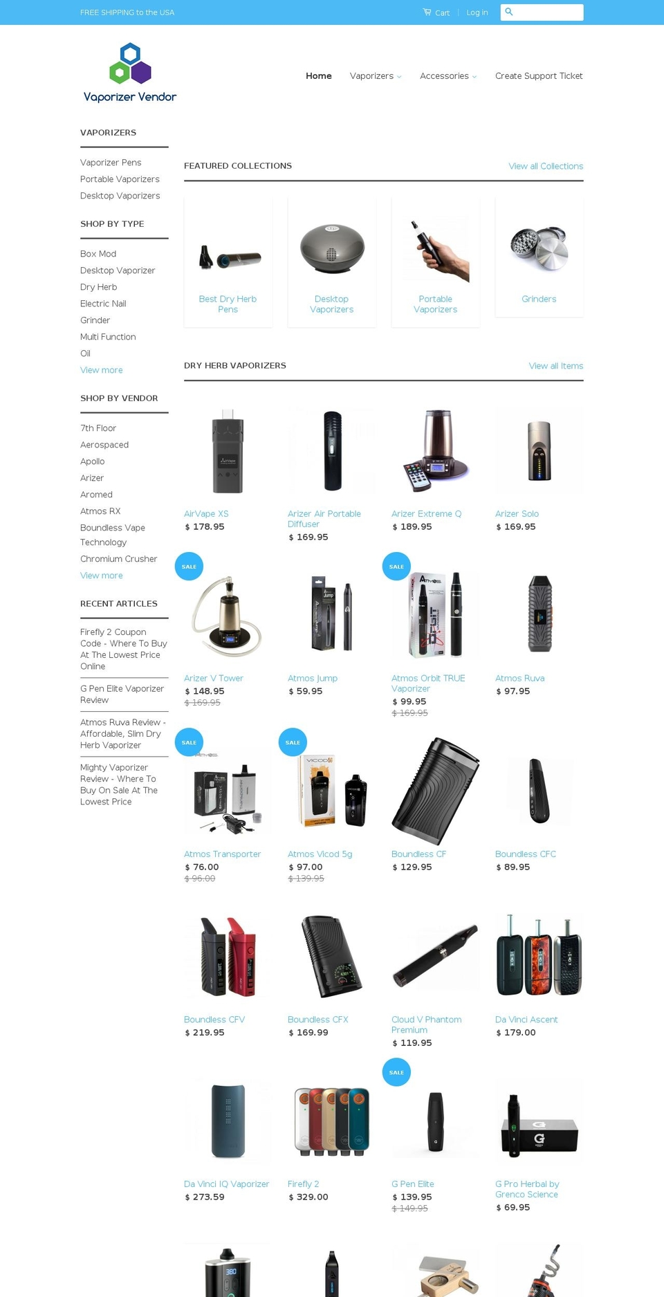 pvnvaporizers.com shopify website screenshot
