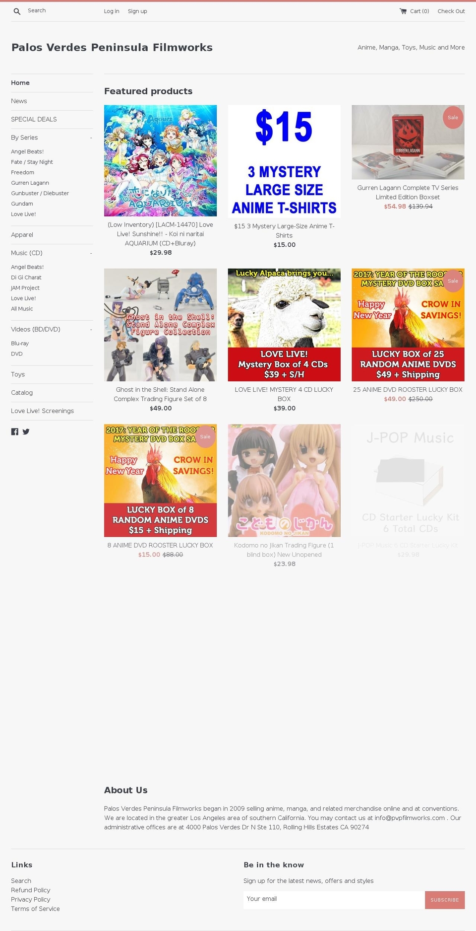 pvpfilmworks.com shopify website screenshot