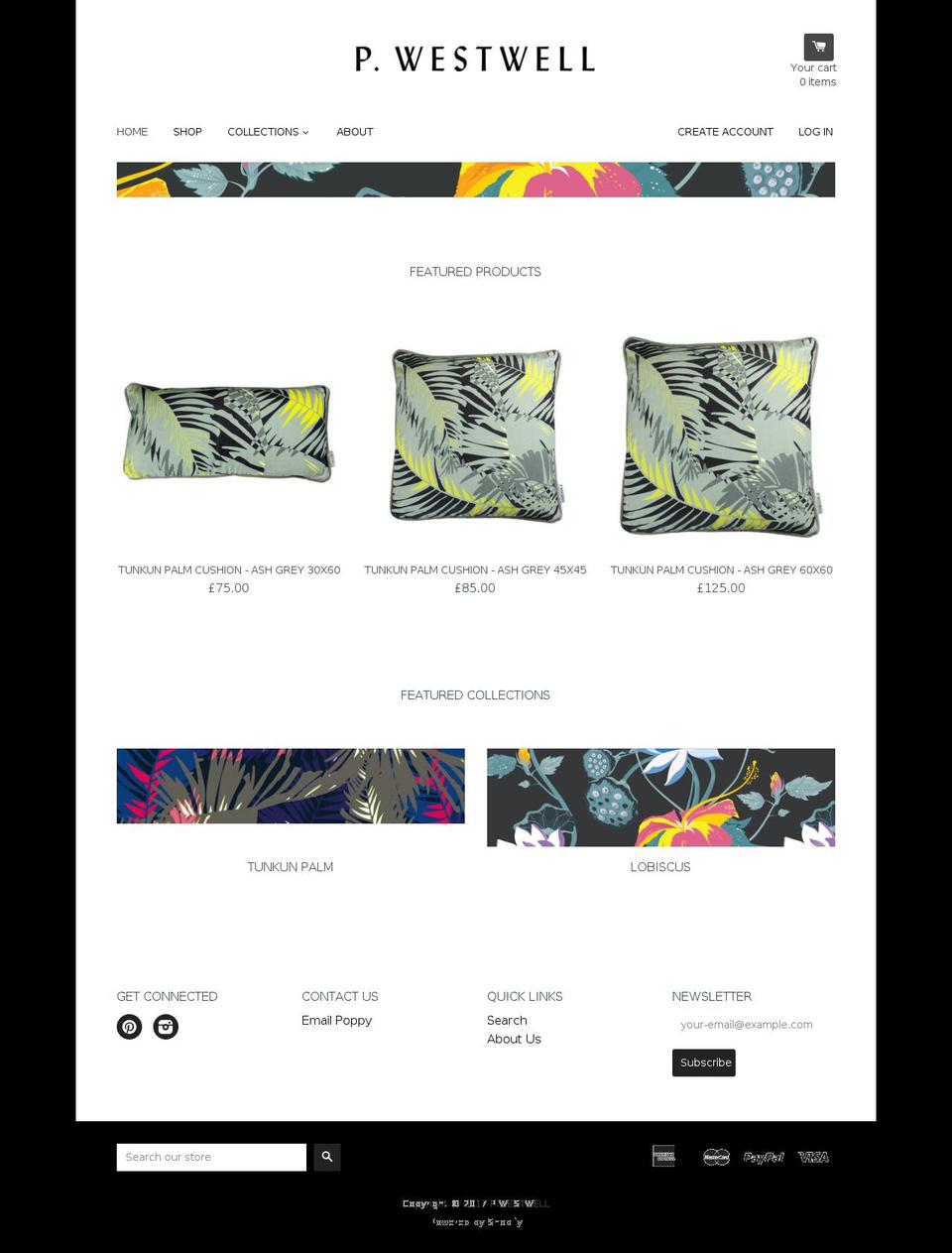 pwestwell.com shopify website screenshot