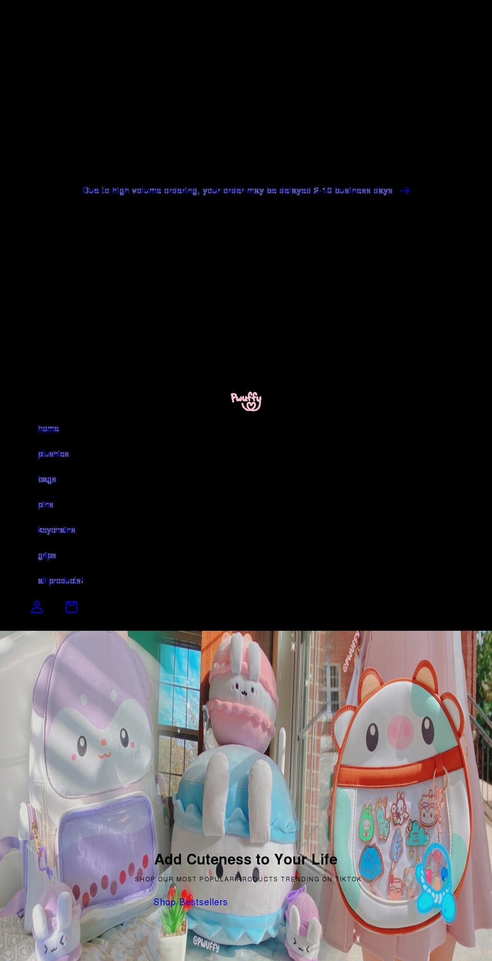 pwuffy.com shopify website screenshot