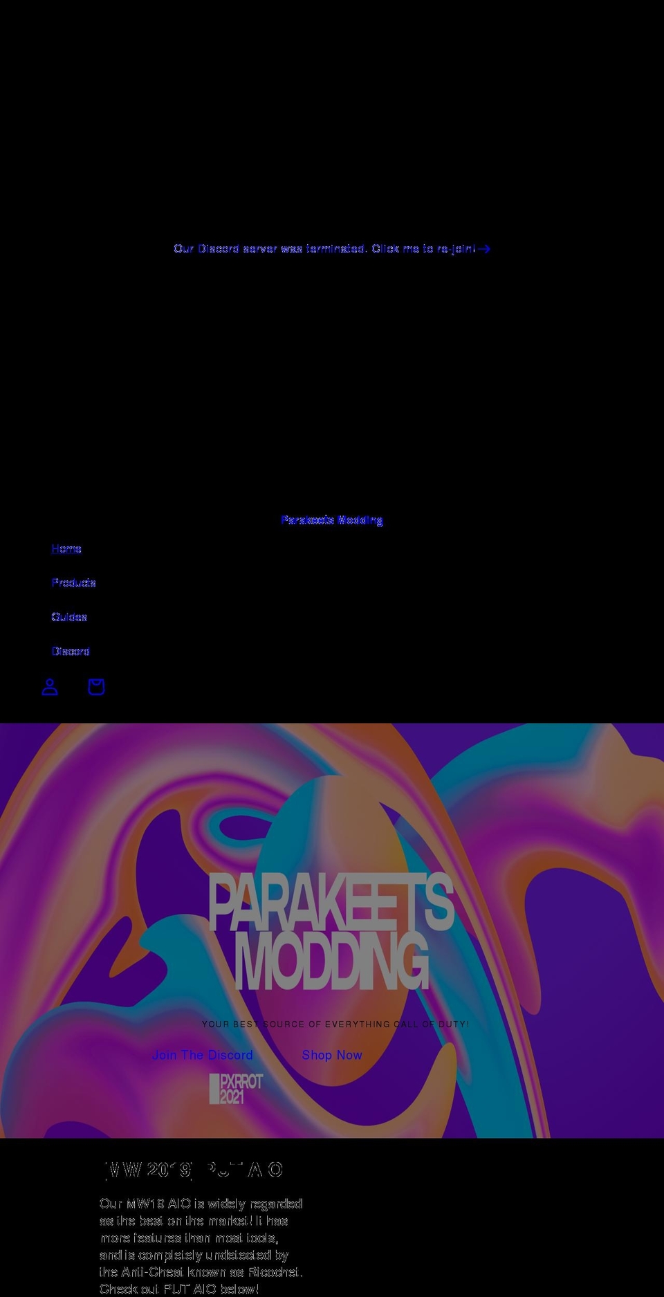 pxrrot.com shopify website screenshot