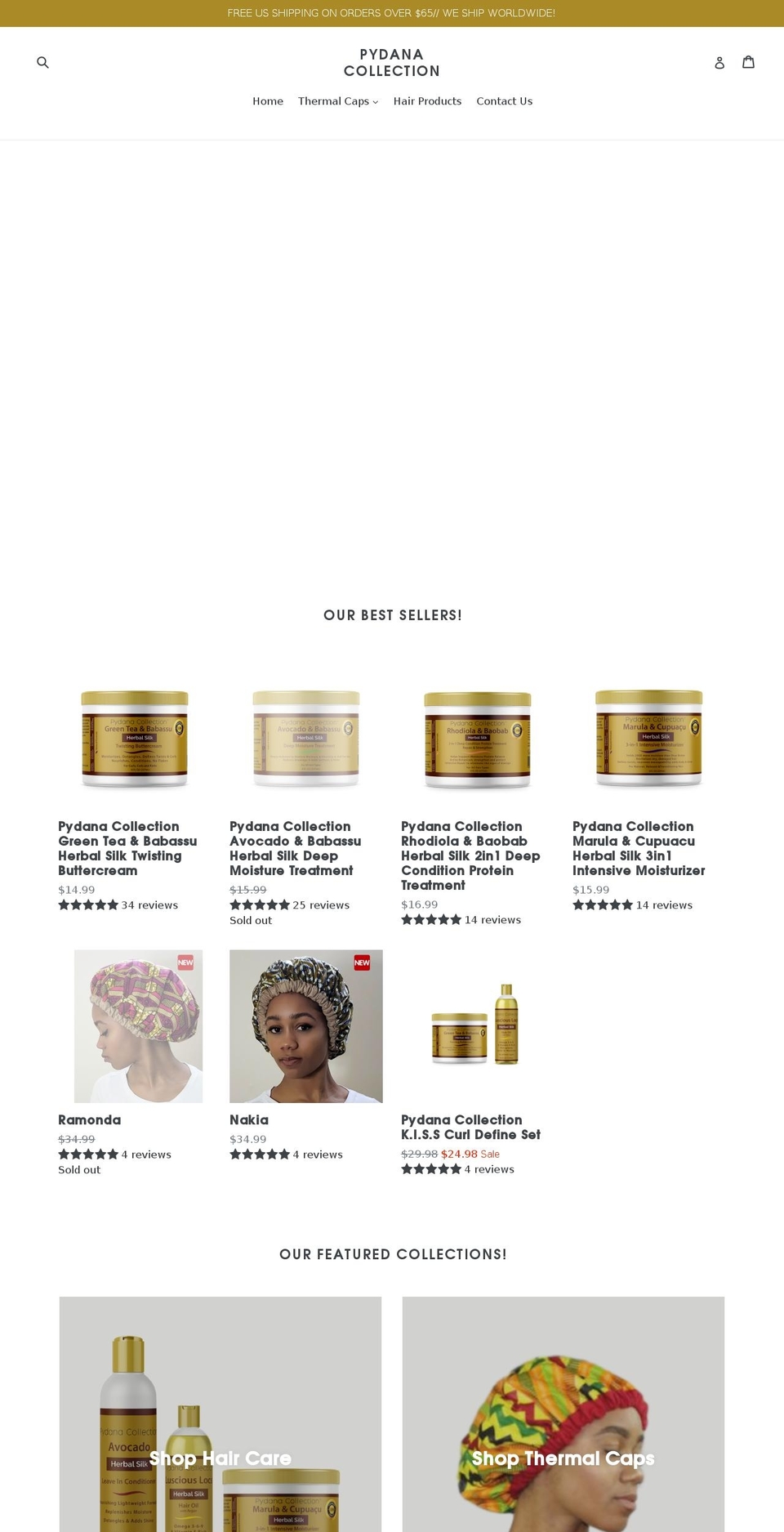 pydanathermalcaps.com — Shopify storefront screenshot