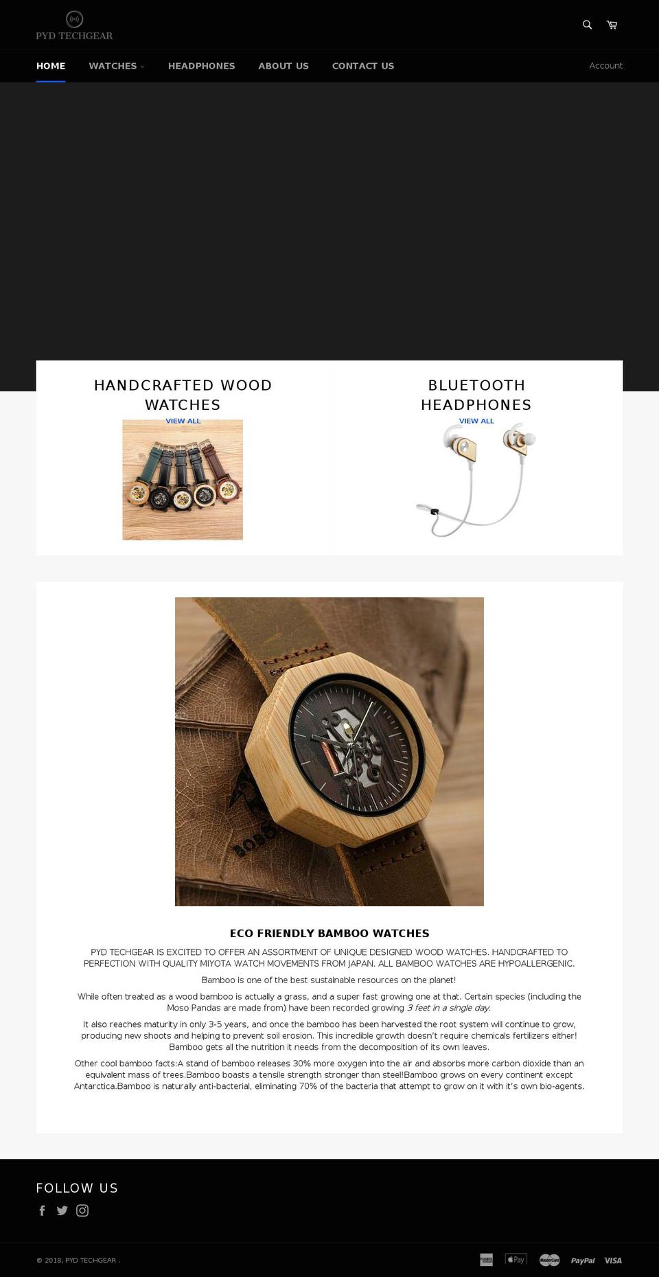 pydtechgear.com — Shopify storefront screenshot