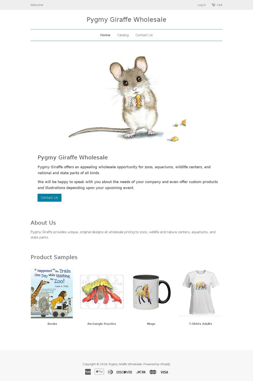 pygmygiraffewholesale.com — Shopify storefront screenshot