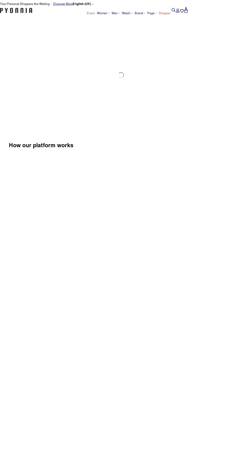 pyon.uk shopify website screenshot