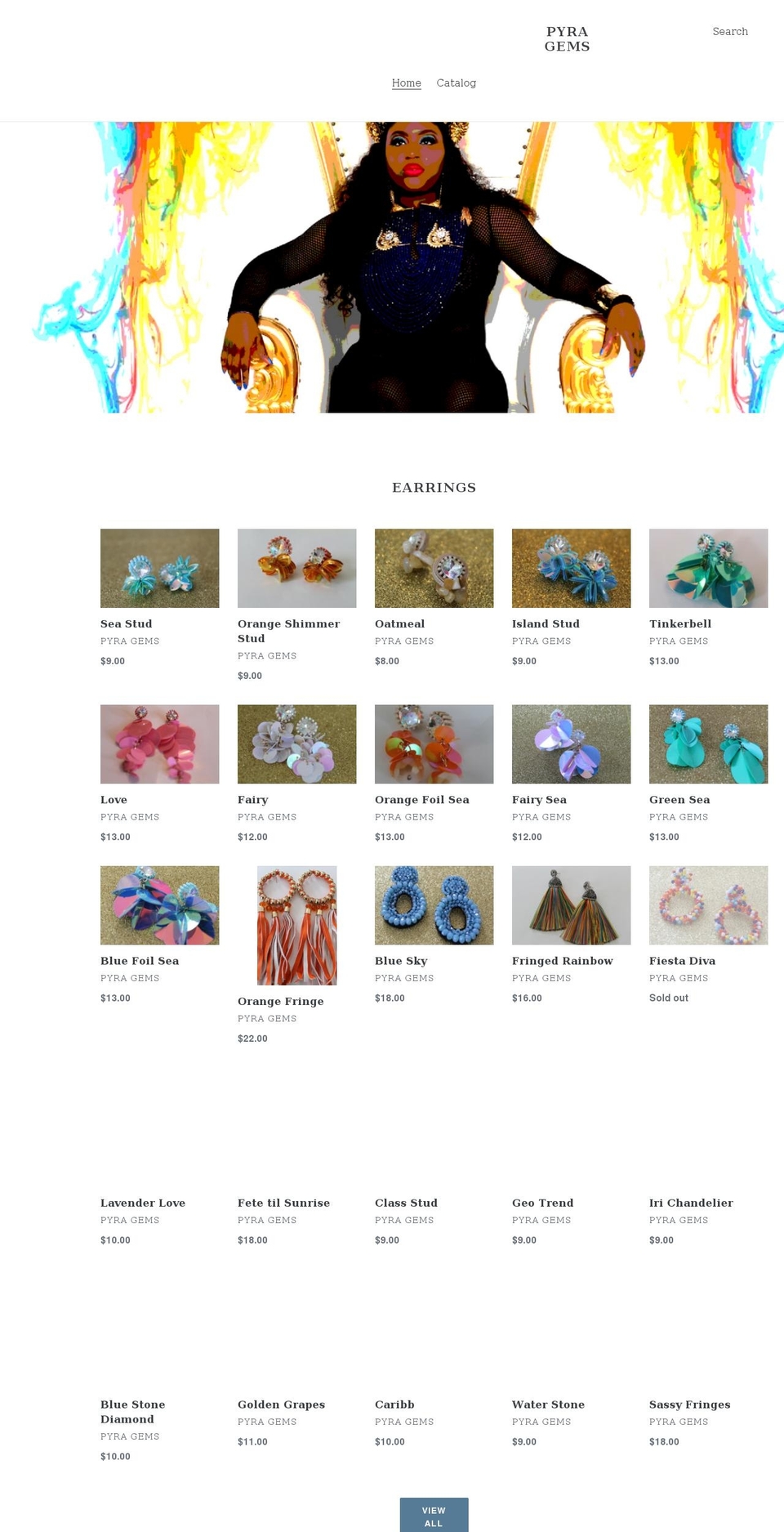 pyra-gems.com shopify website screenshot