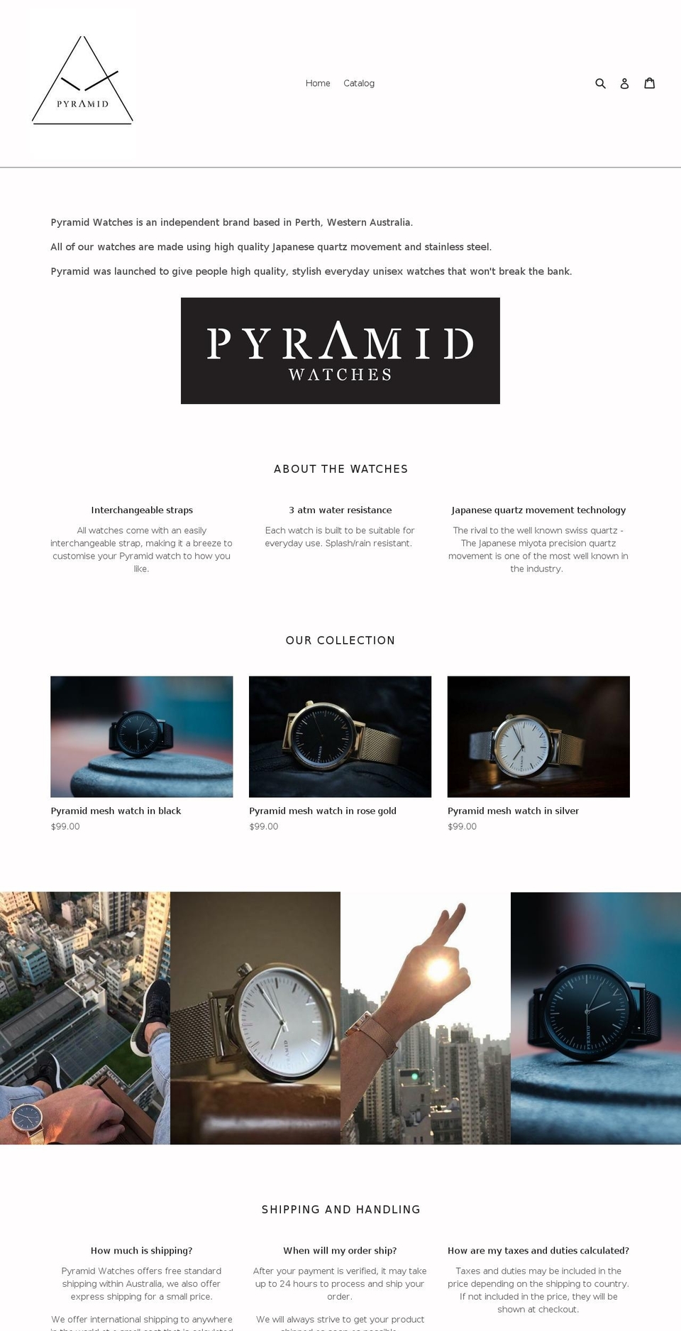pyramidwatches.com — Shopify storefront screenshot