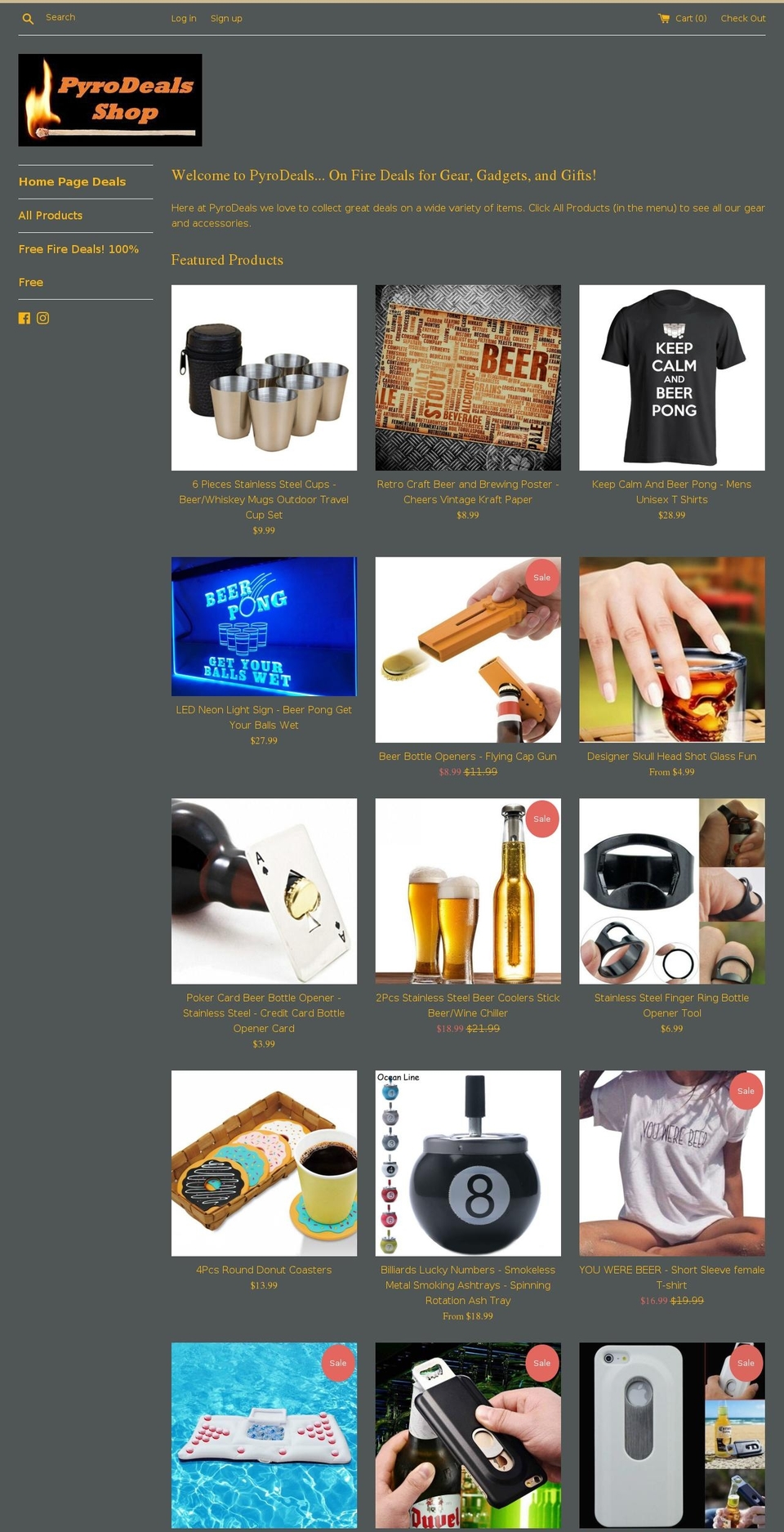pyrobeerstore.com — Shopify storefront screenshot