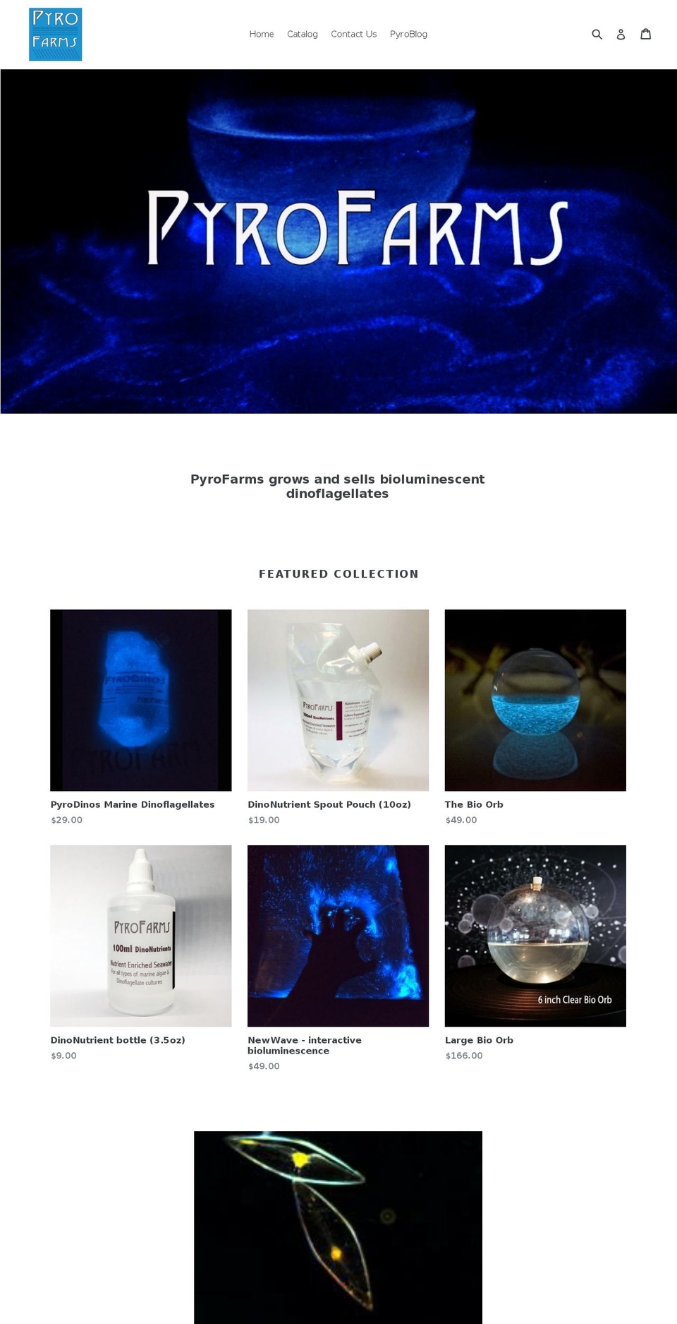 pyrofarms.com shopify website screenshot
