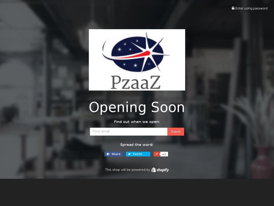 pzaaz.com shopify website screenshot