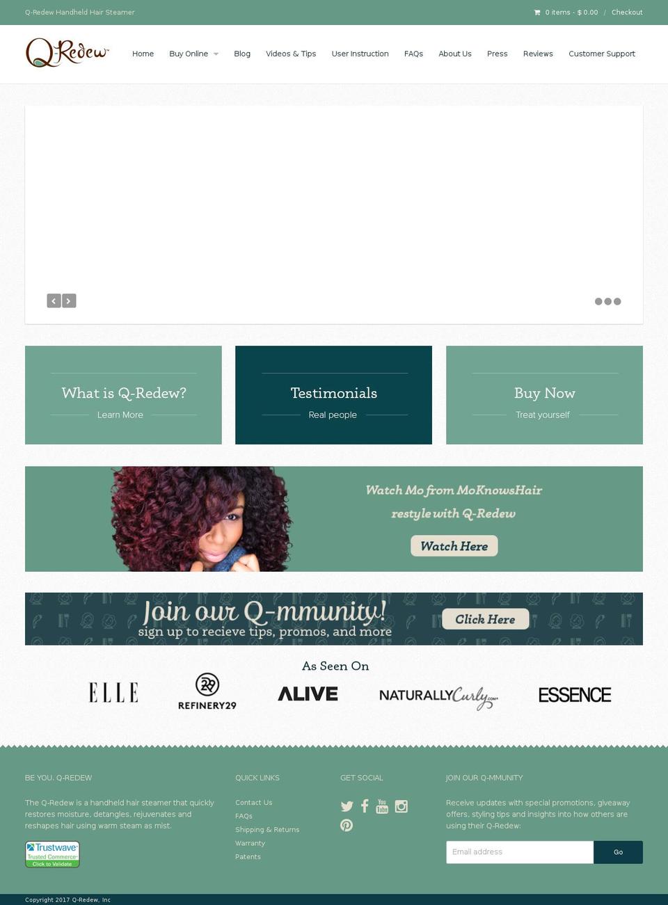 q-redew.com shopify website screenshot
