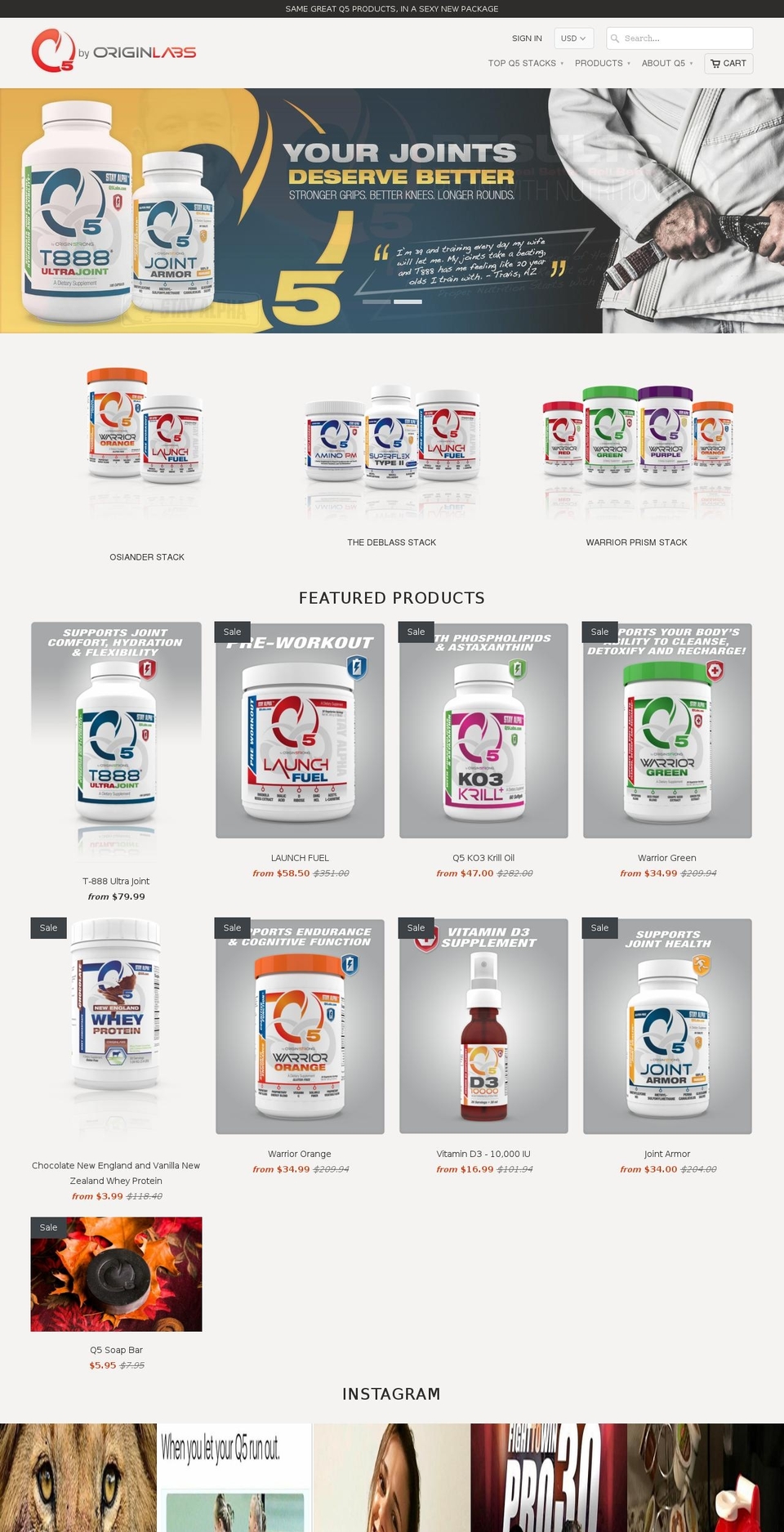 q5labs.com shopify website screenshot