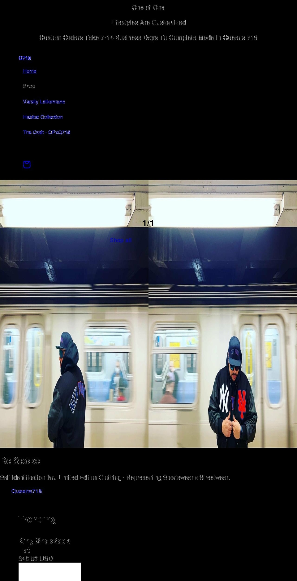 q718nyc.com shopify website screenshot