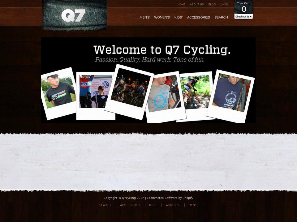 Threadify Shopify theme site example q7cycling.com