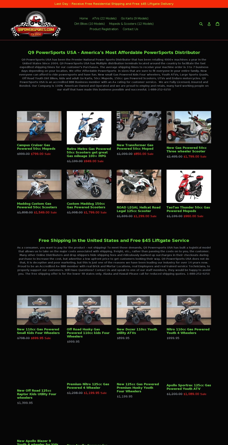 Copy of Debut Shopify theme site example q9powersports.com