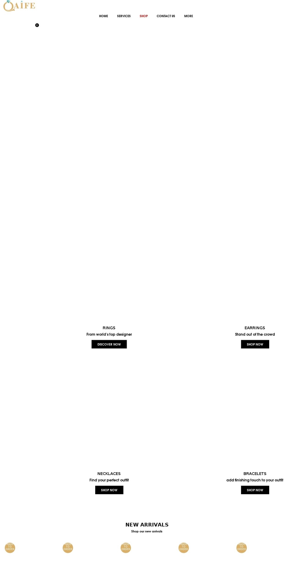 qaife.com shopify website screenshot