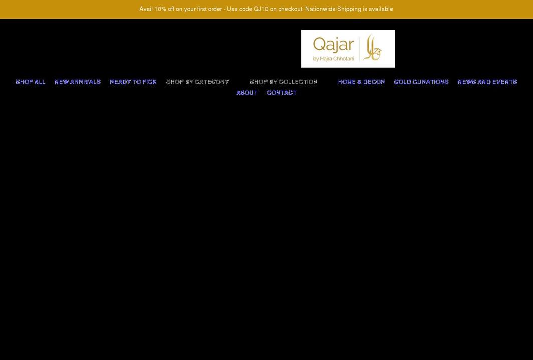 qajarjewellery.com shopify website screenshot